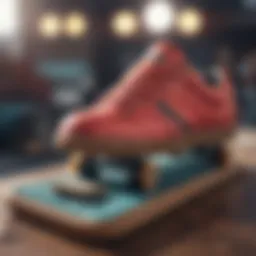 Cure Shoe Cleaning Kit displayed on a skateboard