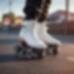Sleek design of Impala Quad Skates in classic white