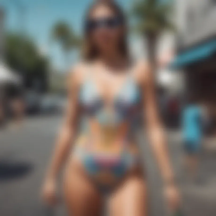 Vibrant Ripndip swimsuit design showcasing unique graphics.