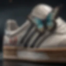 Close-up of the Adidas Butterfly sneaker showcasing its unique design elements