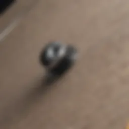 Close-up view of an 8.25-inch blank skateboard deck showcasing its surface texture and design.