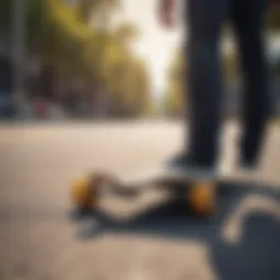 A vibrant Penny longboard showcasing its distinctive design and colors.