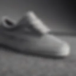 Close-up of the Vans Atwood Gray showcasing its textured fabric and stitching details