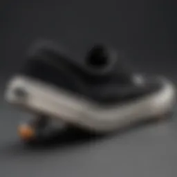 Detailed view of the Vans Kyle Walker Pro Black showcasing its unique design elements