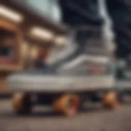 Vans footwear on a skateboard showcasing style and performance