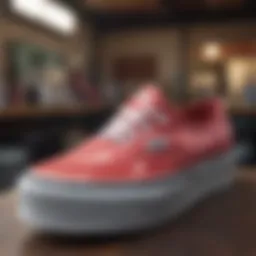 Detailed view of Vans Platform Authentic sneaker showcasing its iconic design