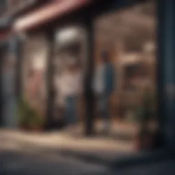 A chic storefront showcasing members-only fashion.