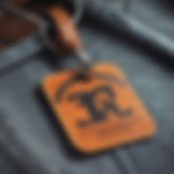 A close-up of exclusive clothing tags representing limited membership.