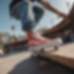 Skateboarder showcasing Vans shoes