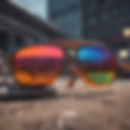 Spy Alpha sunglasses showcasing a bold design and vibrant colors.