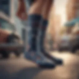A close-up of Diky socks showcasing their unique design and fabric