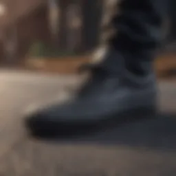 Close-up view of Vans Comfy Cush Black showcasing the texture and cushioning technology