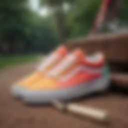 Vans Old Skool sneakers in a vibrant setting